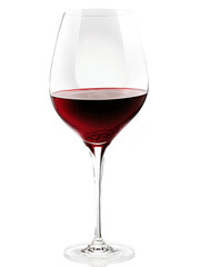 Waterford Elegance Cabernet Sauvignon glass, tall crystal bowl, deep ruby red wine, swirling motion, dynamic side view, bright backlighting, sophisticated mood, pure white background