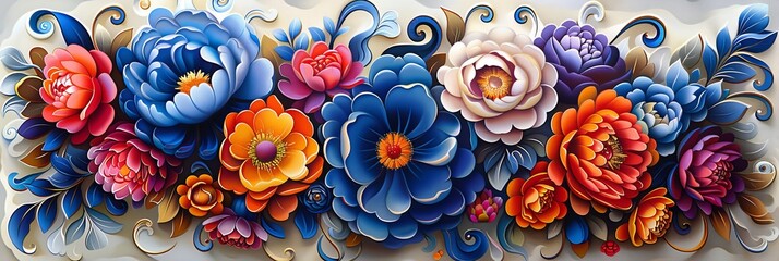 Elegant abstract flower background banner
