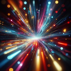Obraz premium blurry movement of colorful lines