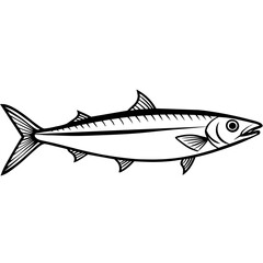 Fototapeta premium silhouette of fish