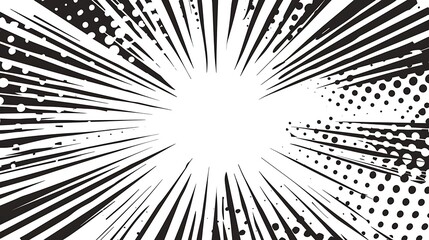 Obraz premium white pop art background with black grunge halftone texture