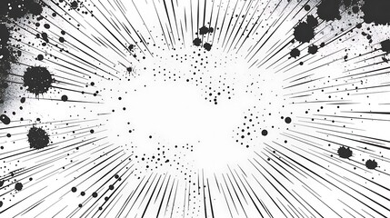white pop art background with black grunge halftone texture