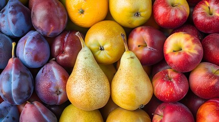Vibrant Fruit Display at Farmers  Market Showcasing Seasonal Produce