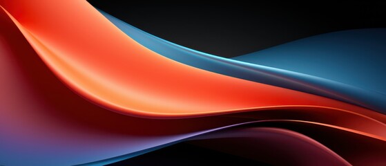 Fototapeta premium Abstract 3D backdrop, minimalist design, smooth lines, business colors