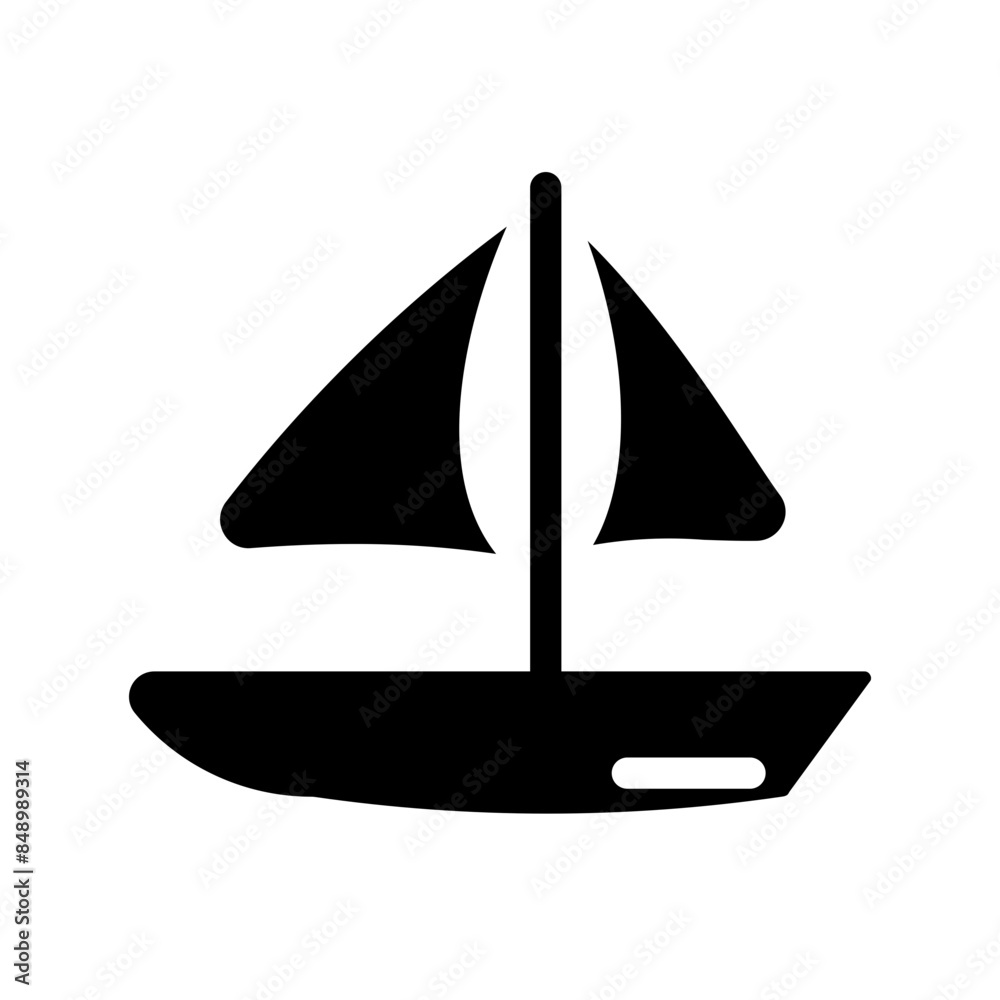 Poster sailboat icon