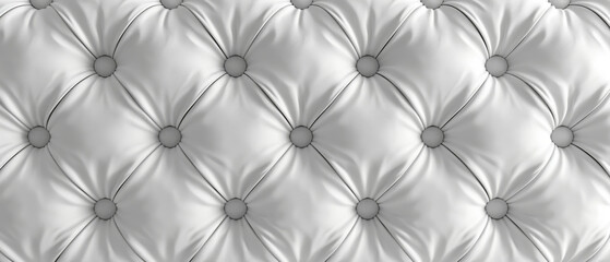 Fototapeta premium Luxurious 3D rendering of white diamond tufted pattern for sofa cushions or headboard