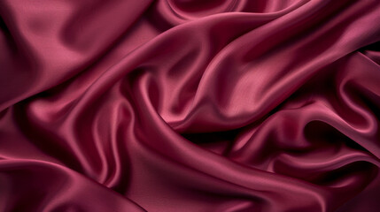 Fototapeta premium Sumptuous burgundy silk texture for fashion, beauty, and romance themes.