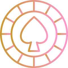 Spade Chip Vector Icon