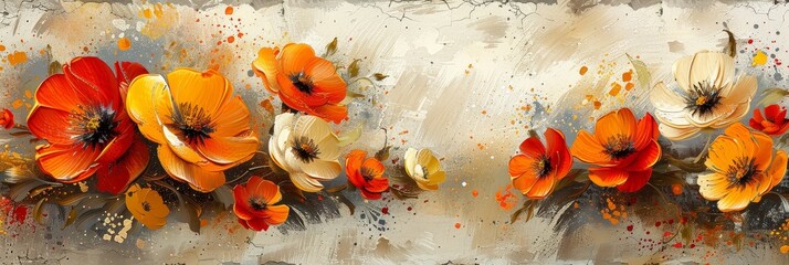 Elegant abstract flower background banner
