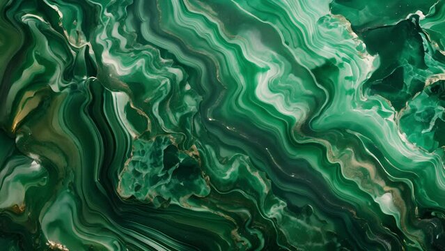 A closeup of a cooltoned green pattern resembling the mesmerizing texture of polished jade.