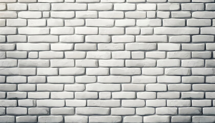 Fototapeta premium Seamless Horizontal Vintage White Brick Wall Texture with Peeled Paint