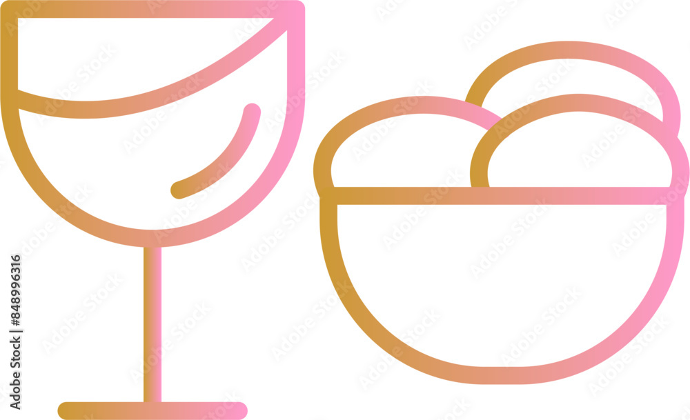 Sticker Food Vector Icon