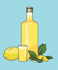 Limoncello Lemon Liqueur Bottle Italian Limoncellos