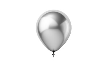 The Enchanted Journey of a Silver Balloon on a Clear PNG or White Background.