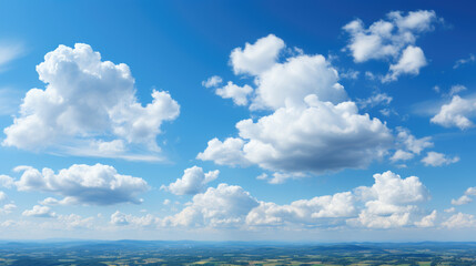 Obraz premium Blue sky and white clouds background 
