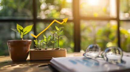 2024 Business growth, boost up business or success concept, Business growth, investment profit increase, growing sales and revenue, progress or development concept, arrow graph future growth plan