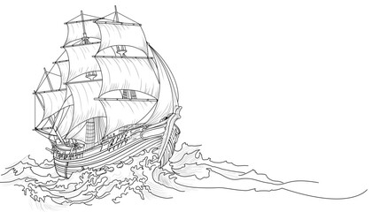 Sailling boat vintage 