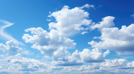 Fototapeta premium Blue sky and white clouds background 