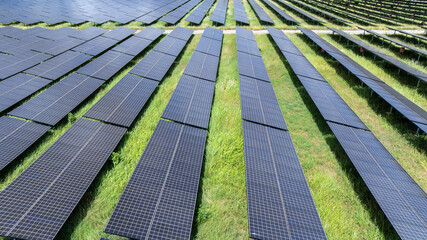 solar panels receive solar energy to generate electricity, renewable energy project, clean energy for a sustainable future.