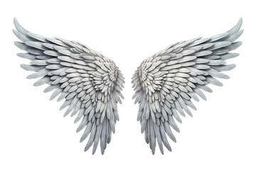 Ethereal Wings of Serenity on a Clear PNG or White Background.