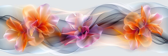 Obraz premium Elegant abstract flower background banner 