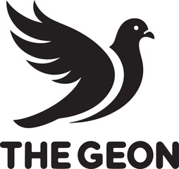 The pigeon logo silhouette vector illustration
