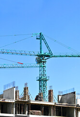 Crane and high-rise construction
