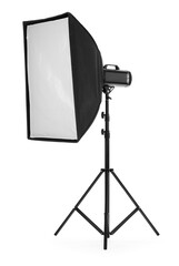 Professional lighting isolated on white. Photo studio equipment