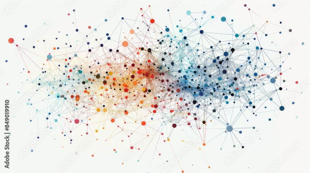 Aufkleber a network graph illustrating interconnected financial relationships between various entities, with n