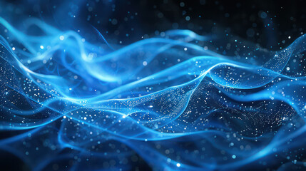 Abstract dark blue lights background. Future innovation high-tech digital communication business connection, clear and crisp details. Technology global network particle luxury