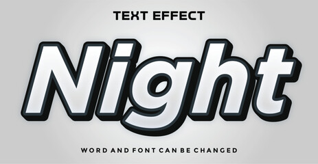 Obraz premium Night editable text effect