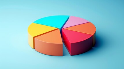 Obraz premium A pie chart illustrating the allocation of investment portfolios, with slices representing different asset classes.