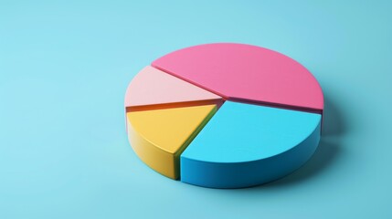 Obraz premium A pie chart illustrating the allocation of investment portfolios, with slices representing different asset classes.