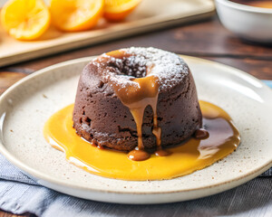 chocolate cake with cream