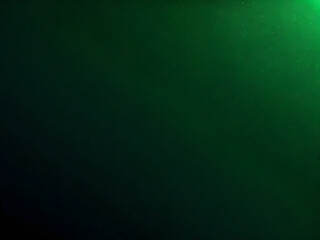 Fototapeta premium Dark green glowing grainy gradient background, noise texture effect, copy space, background with particles
