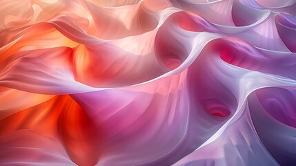 Soft ellipses with pastel colors creating a soothing effect, light lavender and coral, hd quality, digital art, smooth blending, geometric precision, modern design, artistic composition, serene 
