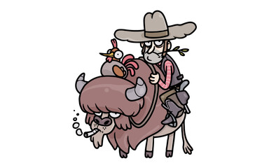 Cowboy, Bull, and Rooster Character RG