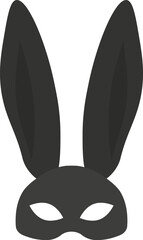 Black sexy rabbit mask. Vector illustration.