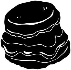 food illustration dessert silhouette traditional logo jam icon english outline homemade cake scones cream baked fruit british strawberry tea shape scone snack pastry for vector graphic background