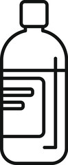 Minimalist line art icon of a water bottle, emphasizing the importance of staying hydrated