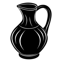 beautiful jug vector silhouette illustration svg file 