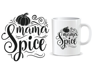Fall Autumn Mug design vector, autumn vector, mug design