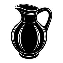 beautiful jug vector silhouette illustration svg file 