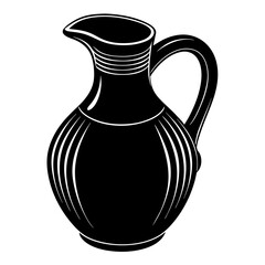 beautiful jug vector silhouette illustration svg file 