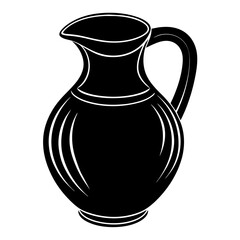 beautiful jug vector silhouette illustration svg file 