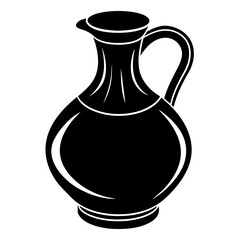 beautiful jug vector silhouette illustration svg file 