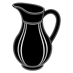 beautiful jug vector silhouette illustration svg file 