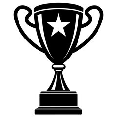 trophy vector silhouette illustration svg file