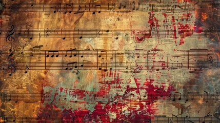 Vintage music notes