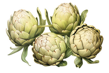 Fototapeta premium Artichokes Hand Drawn Vector